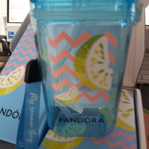 VERY RARE PANDORA *ASIAN EXCLUSIVE* SUMMER BOTTLE WITH BUILT STRAW 280ML - Picture 3 of 12